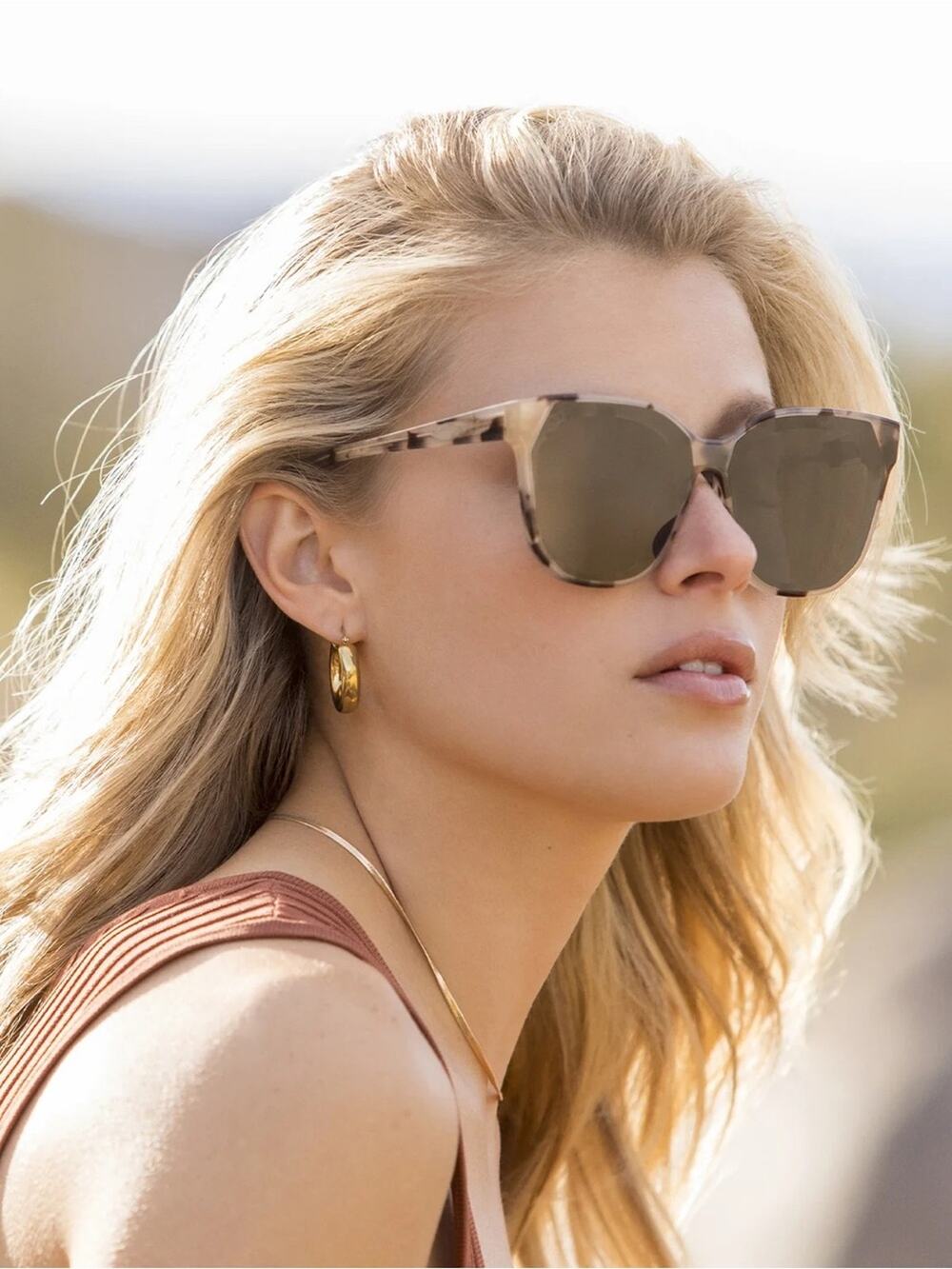 NEW DIFF Eyewear GIA CT-GR121 Cream Tortoise Sunglasses Authentic